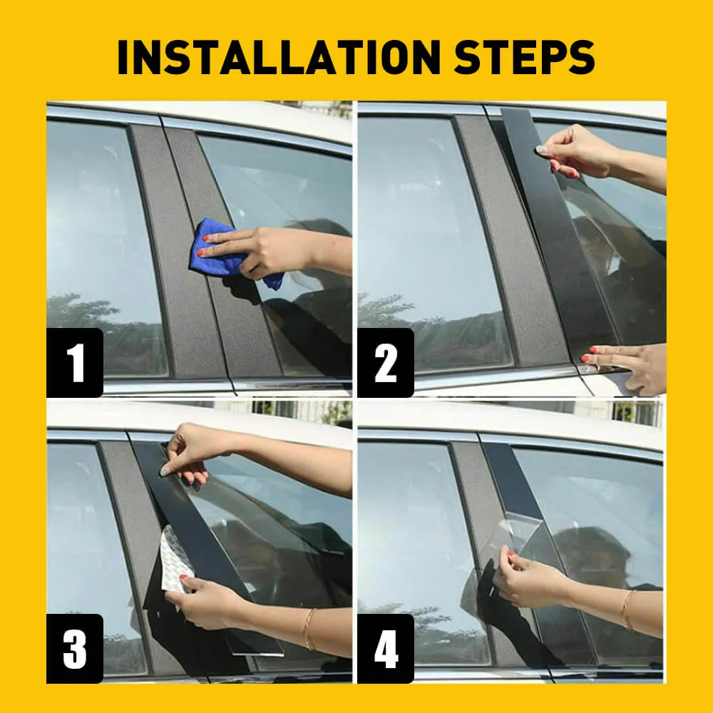 Door Window B Pillar Post Trim for 2007-2011 Honda CRV 6pcs
