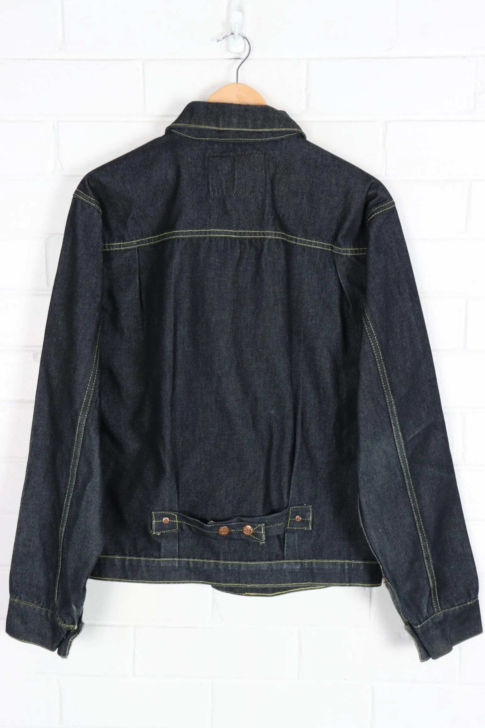 EVISU Seagull Embroidered Button Up Denim Jacket (M-L)