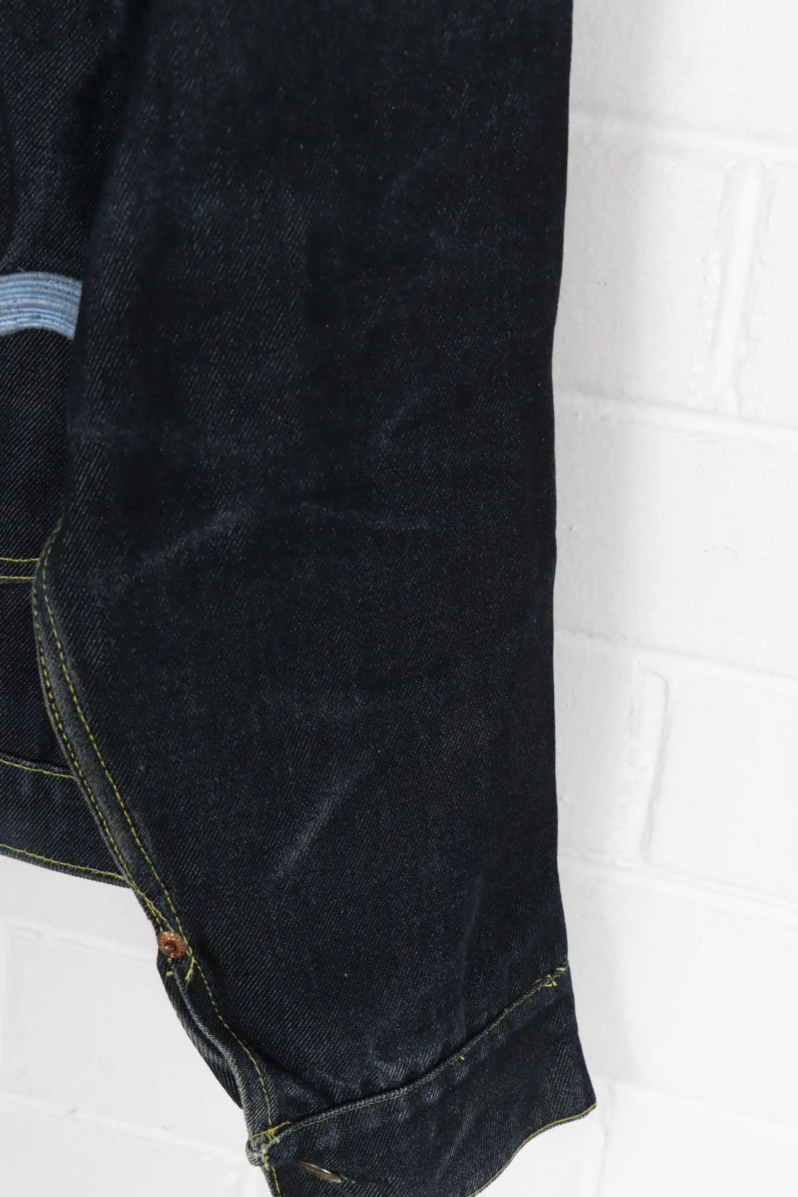 EVISU Seagull Embroidered Button Up Denim Jacket (M-L)