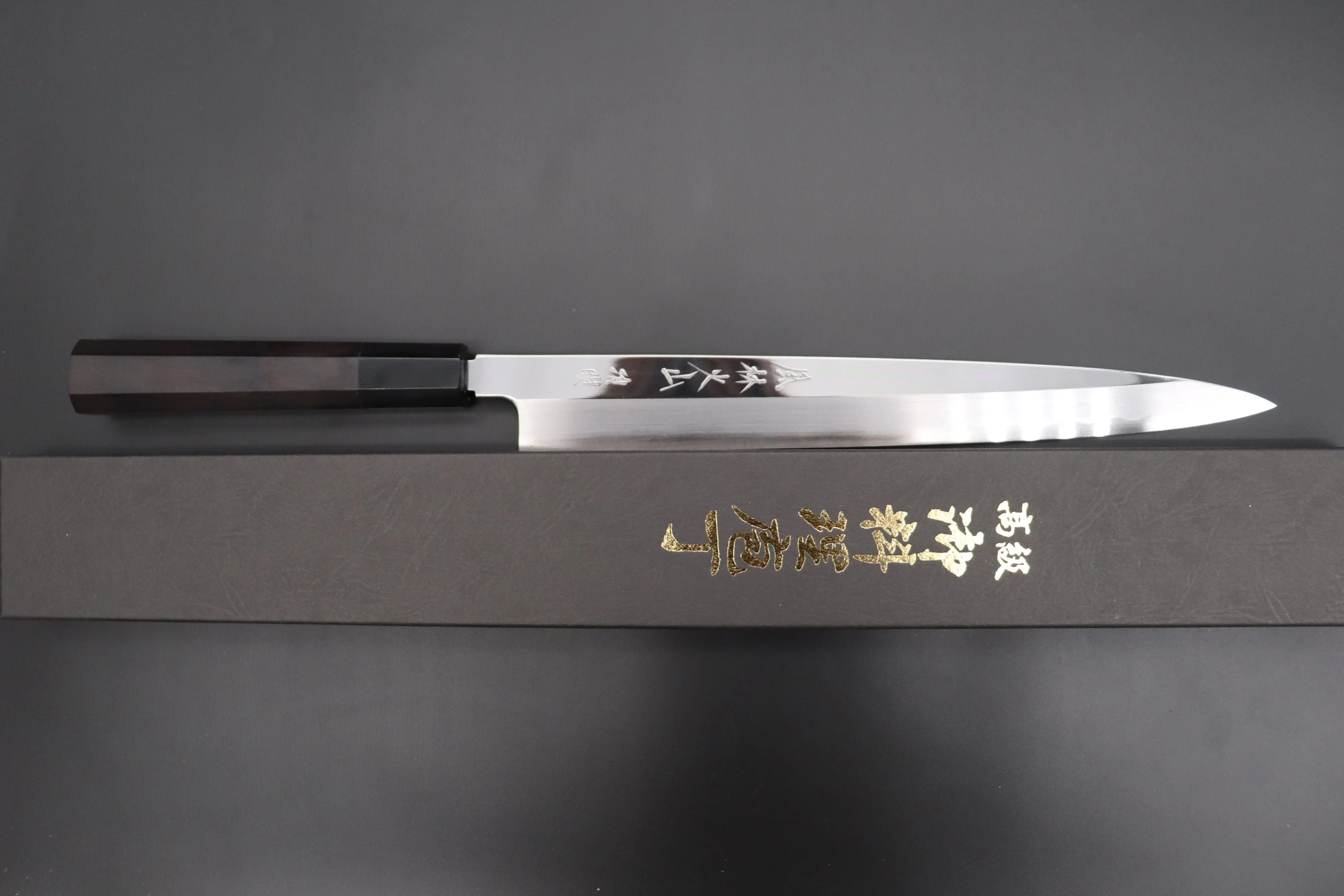 Fu-Rin-Ka-Zan Limited, Hon Kasumi Blue Steel No.1 Yanagiba 270mm (Perfectly Mirror Polished Blade, 10.6 Inch, FSO-69)