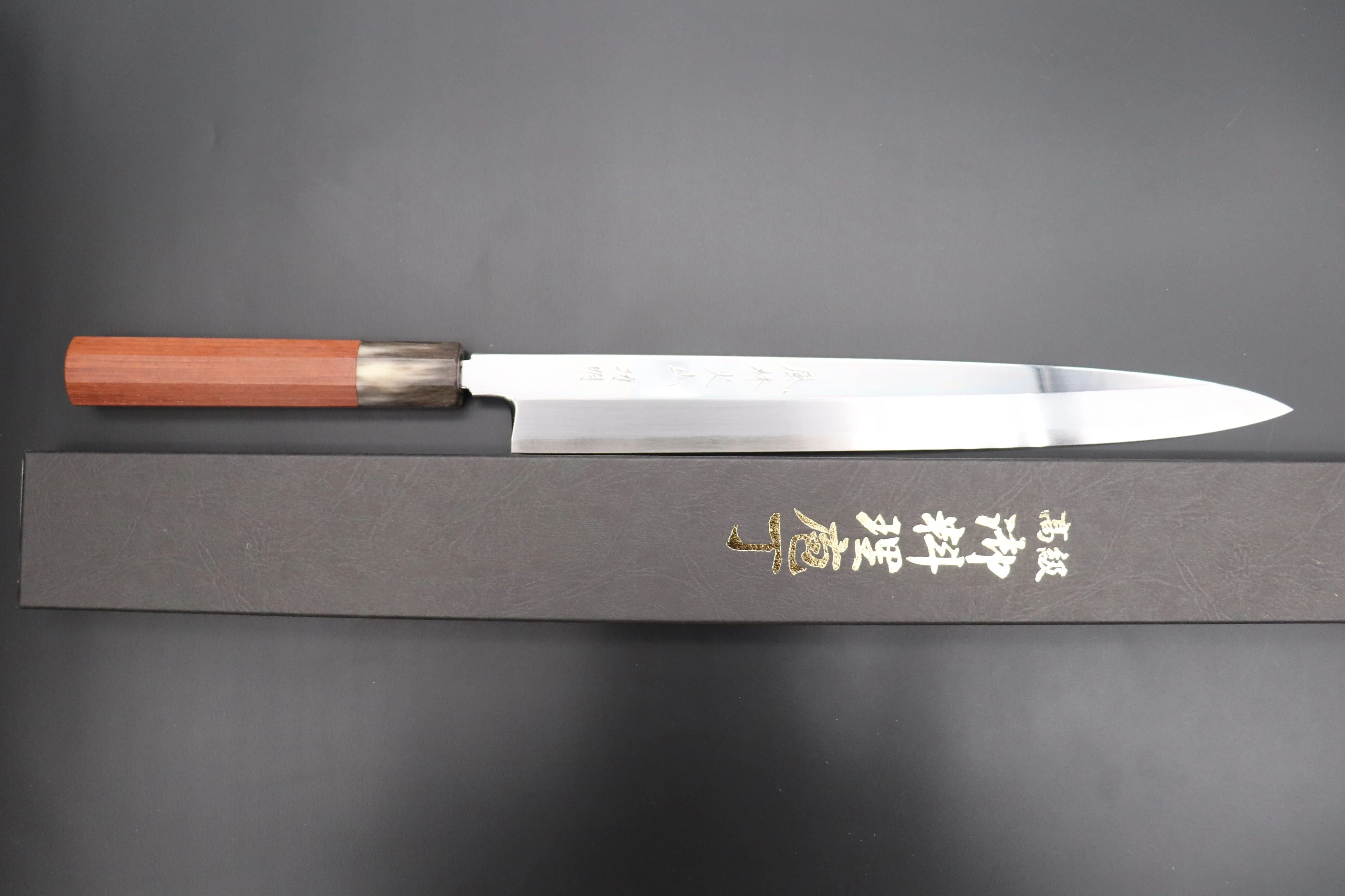 Fu-Rin-Ka-Zan Limited, Hon Kasumi Blue Steel No.1 Yanagiba 300mm (Perfectly Mirror Polished Blade, 11.8 Inch, FSO-67Q)