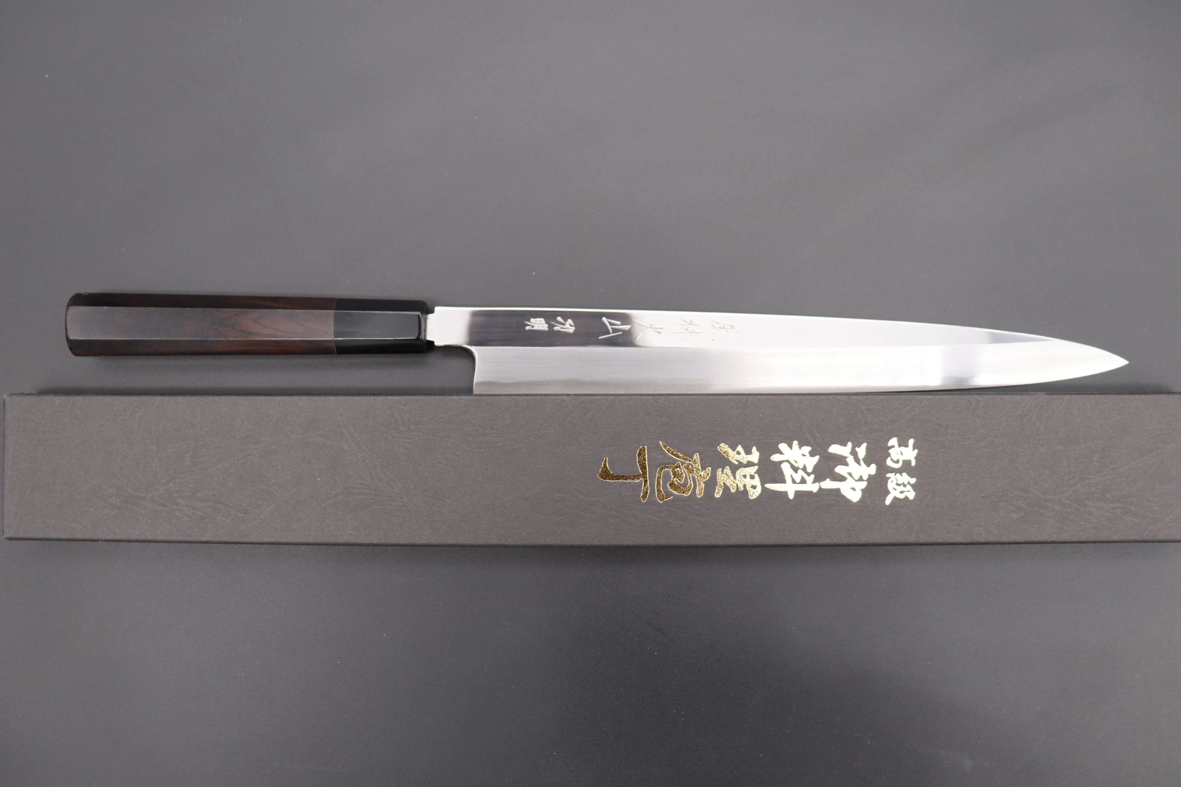 Fu-Rin-Ka-Zan Limited, Hon Kasumi White Steel No.1 Yanagiba 270mm (10.6 inch, Perfectly Mirror Polished Blade for Face Side blade,FSO-2)