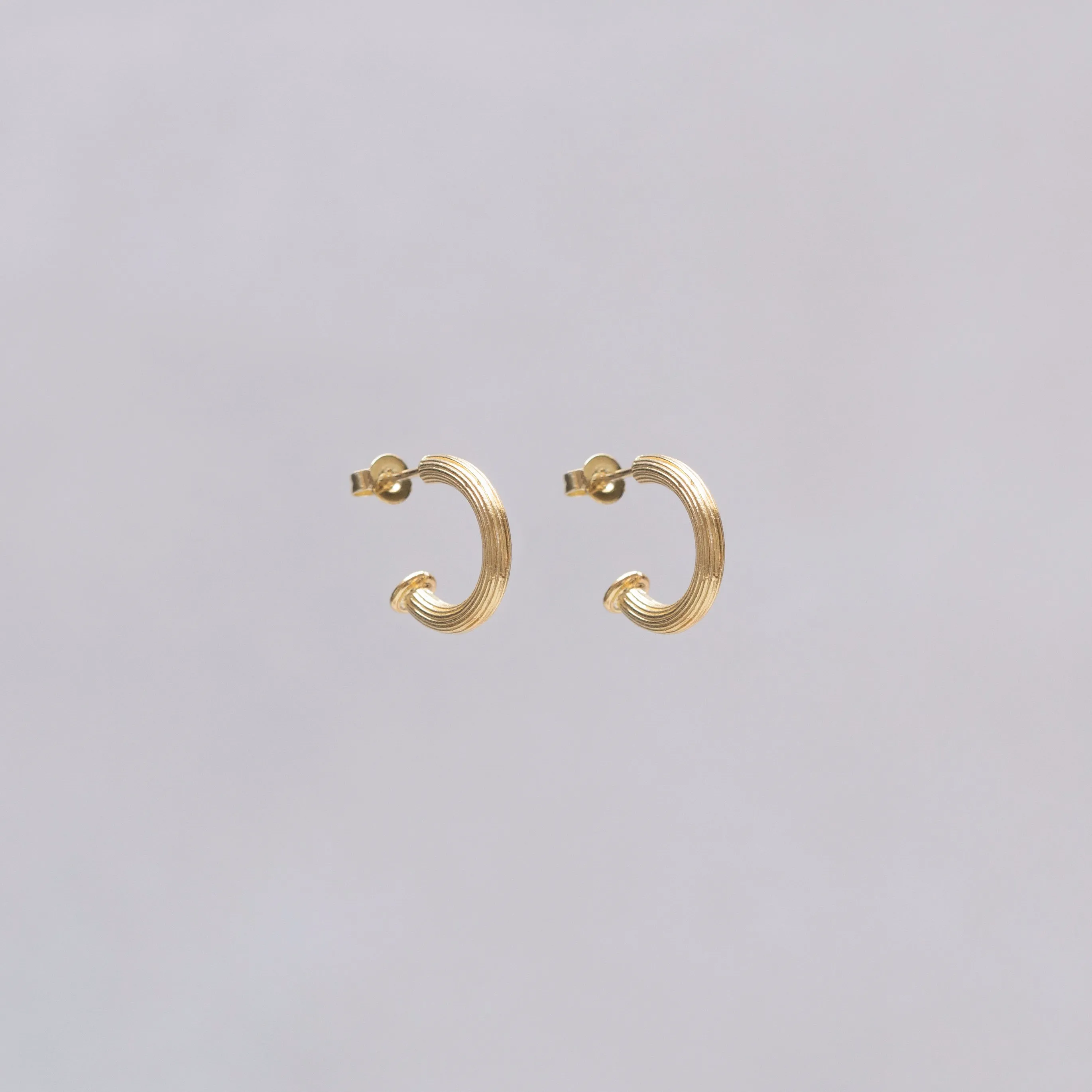 Gold Lined Stud Hoops