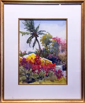 Harbour Island, Bahamas III By William Ternes (1933 – 2014) - Carribean Island Water Color