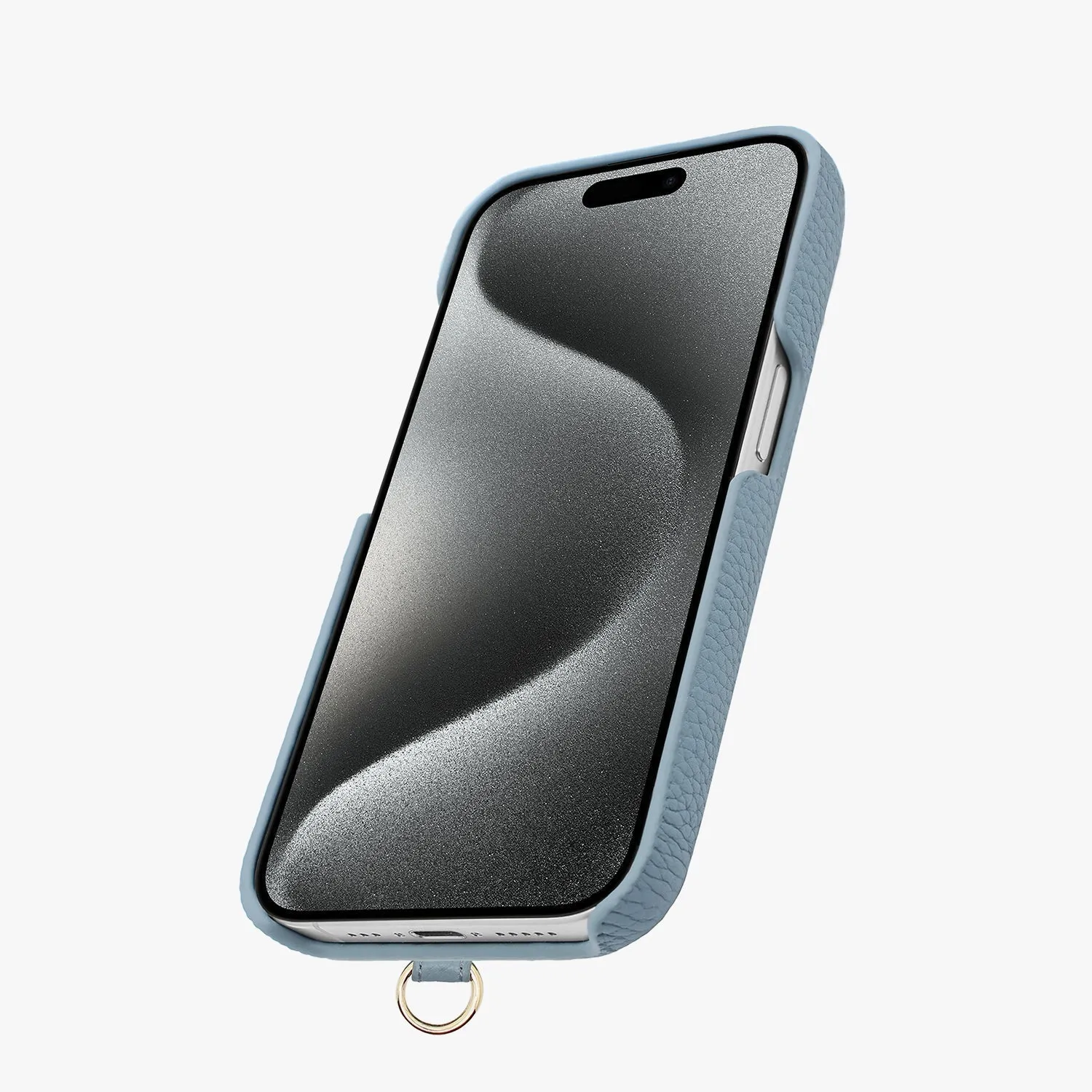 iPhone 12/12 Pro Leather Sling Card Case with Wrist Leather Strap