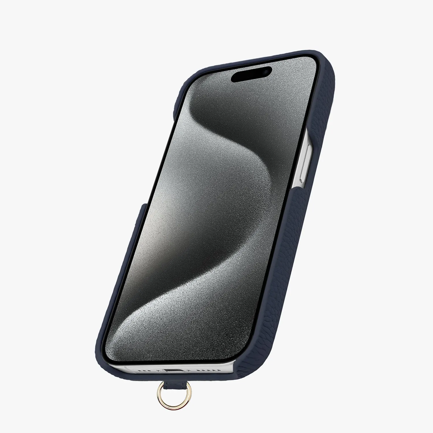 iPhone 12/12 Pro Leather Sling Card Case with Wrist Leather Strap