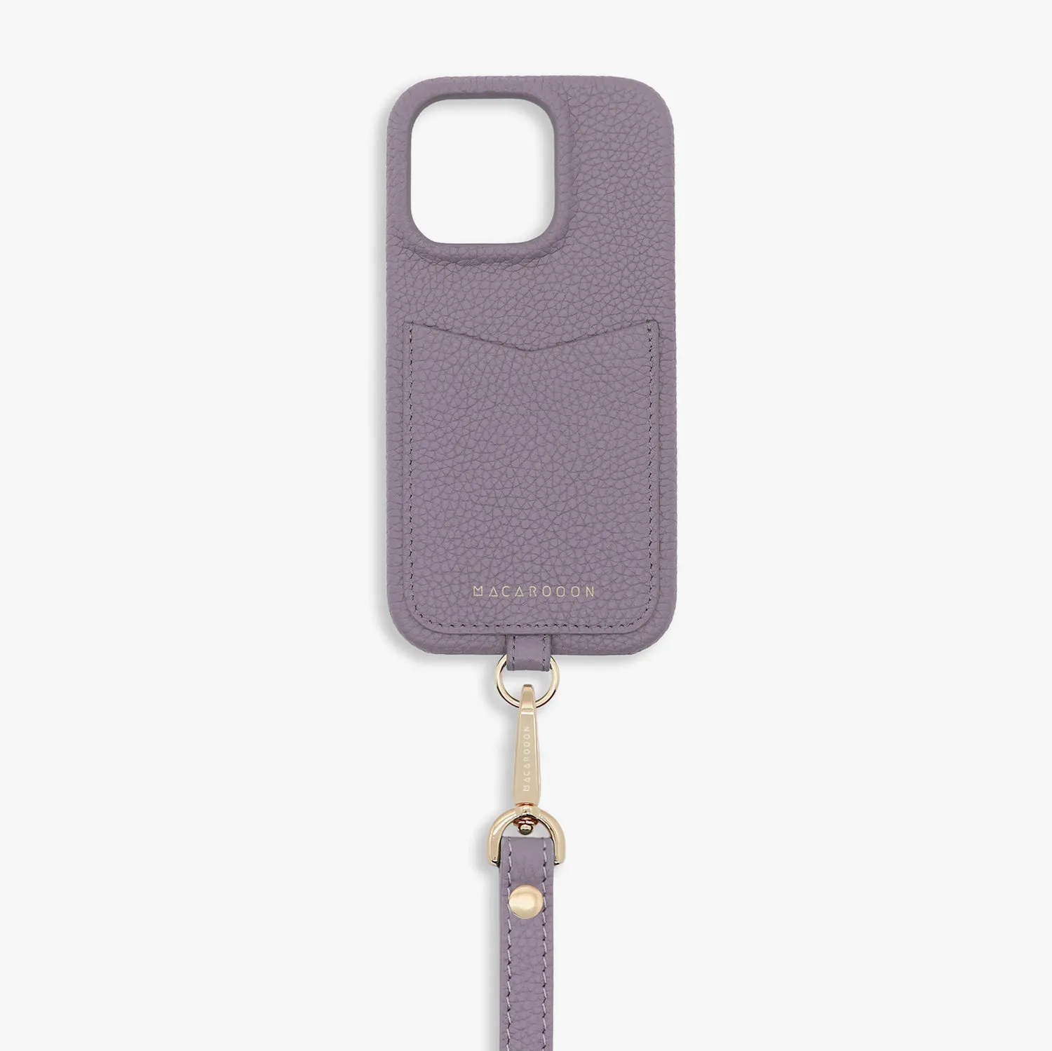 iPhone 12/12 Pro Leather Sling Card Case with Wrist Leather Strap