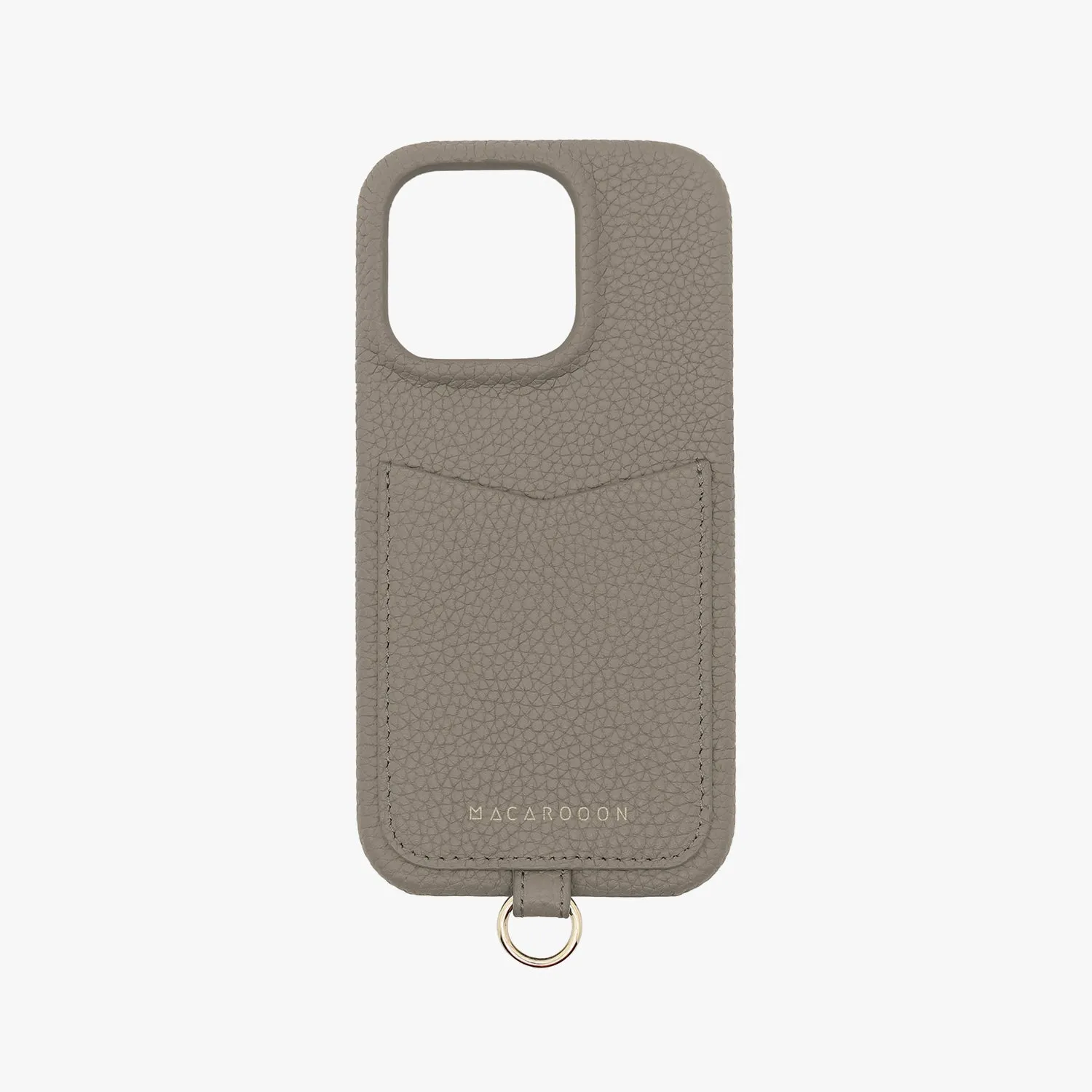 iPhone 12/12 Pro Leather Sling Card Case with Wrist Leather Strap