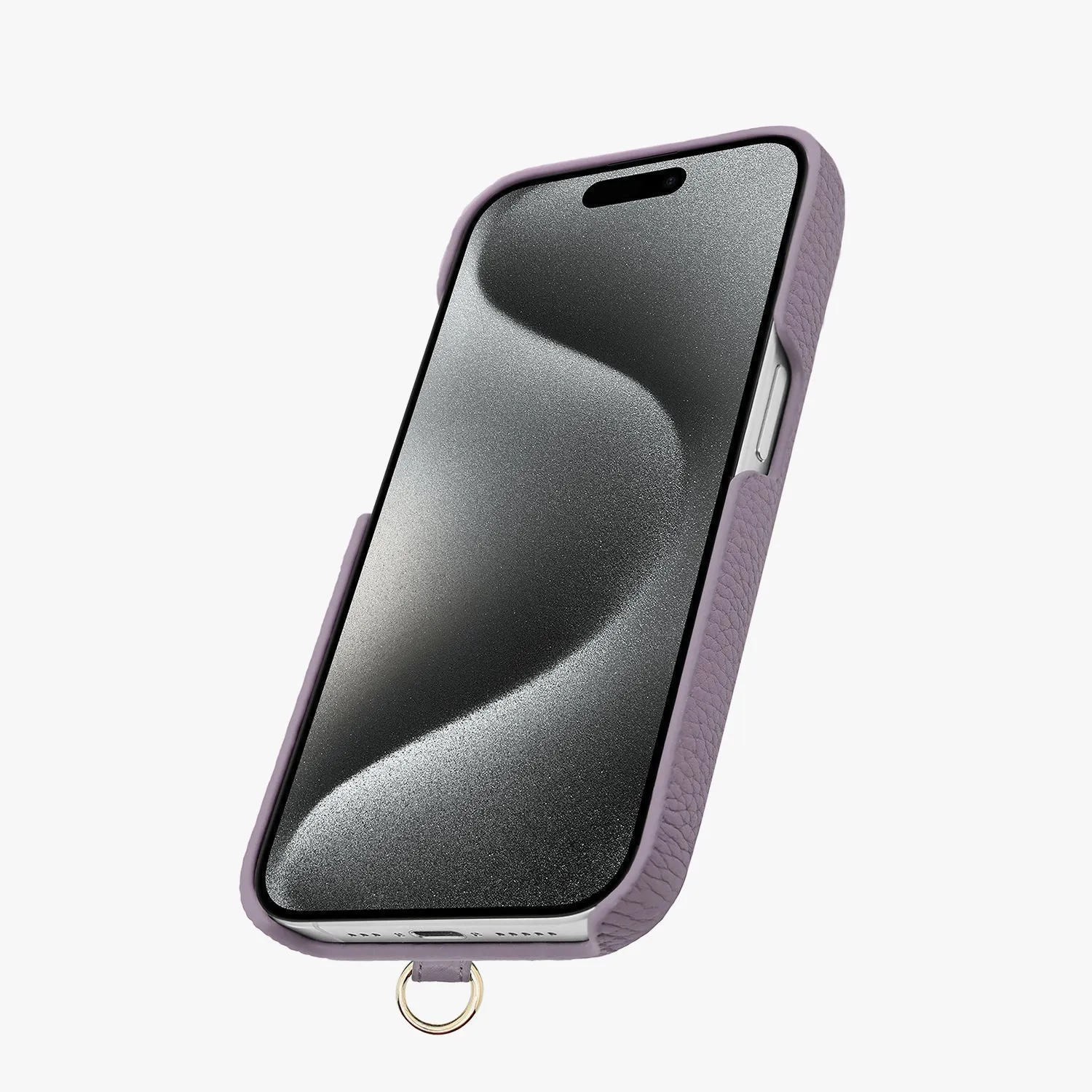 iPhone 12/12 Pro Leather Sling Card Case with Wrist Leather Strap