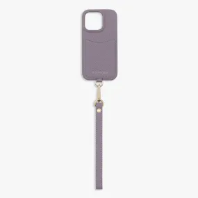 iPhone 12/12 Pro Leather Sling Card Case with Wrist Leather Strap