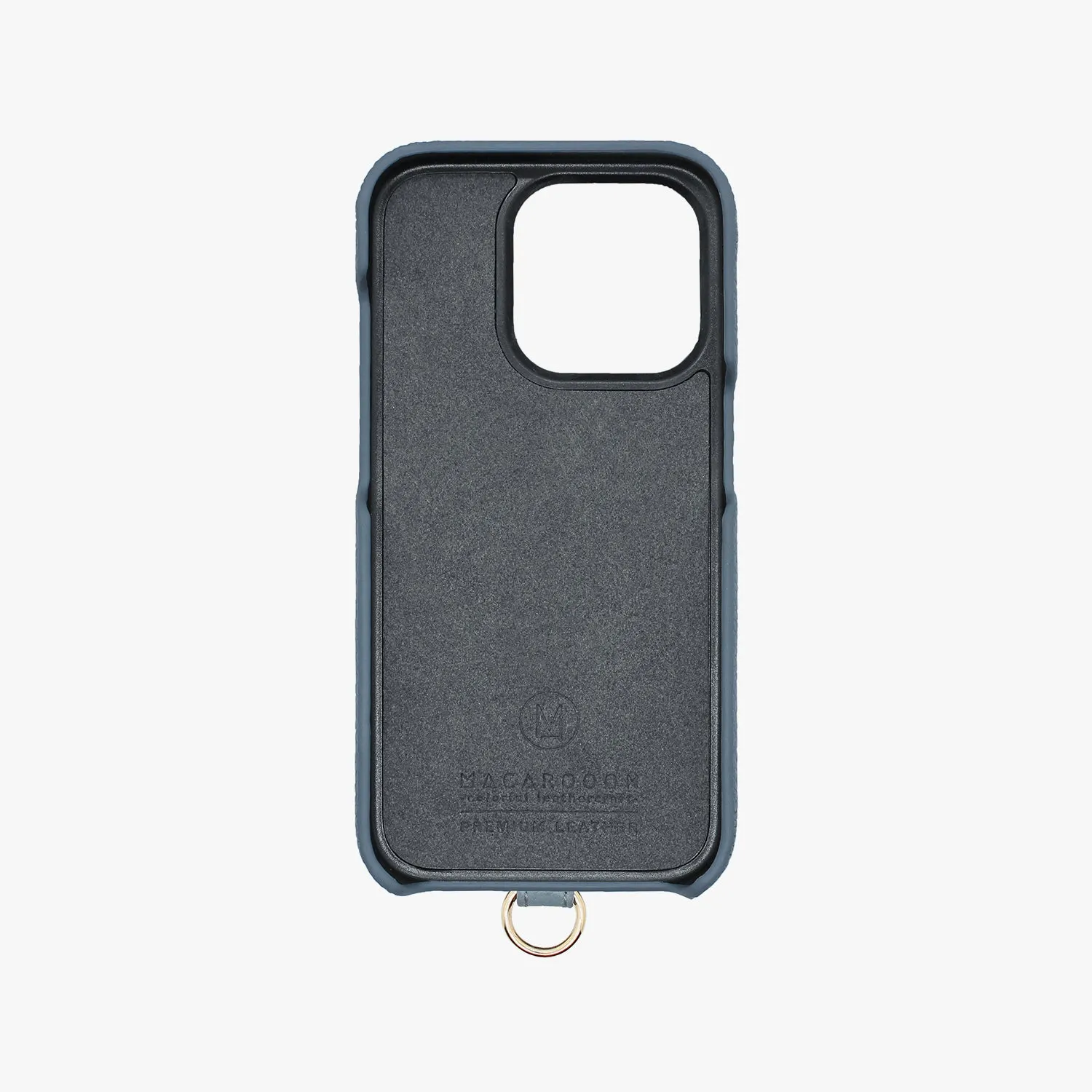iPhone 12/12 Pro Leather Sling Card Case with Wrist Leather Strap