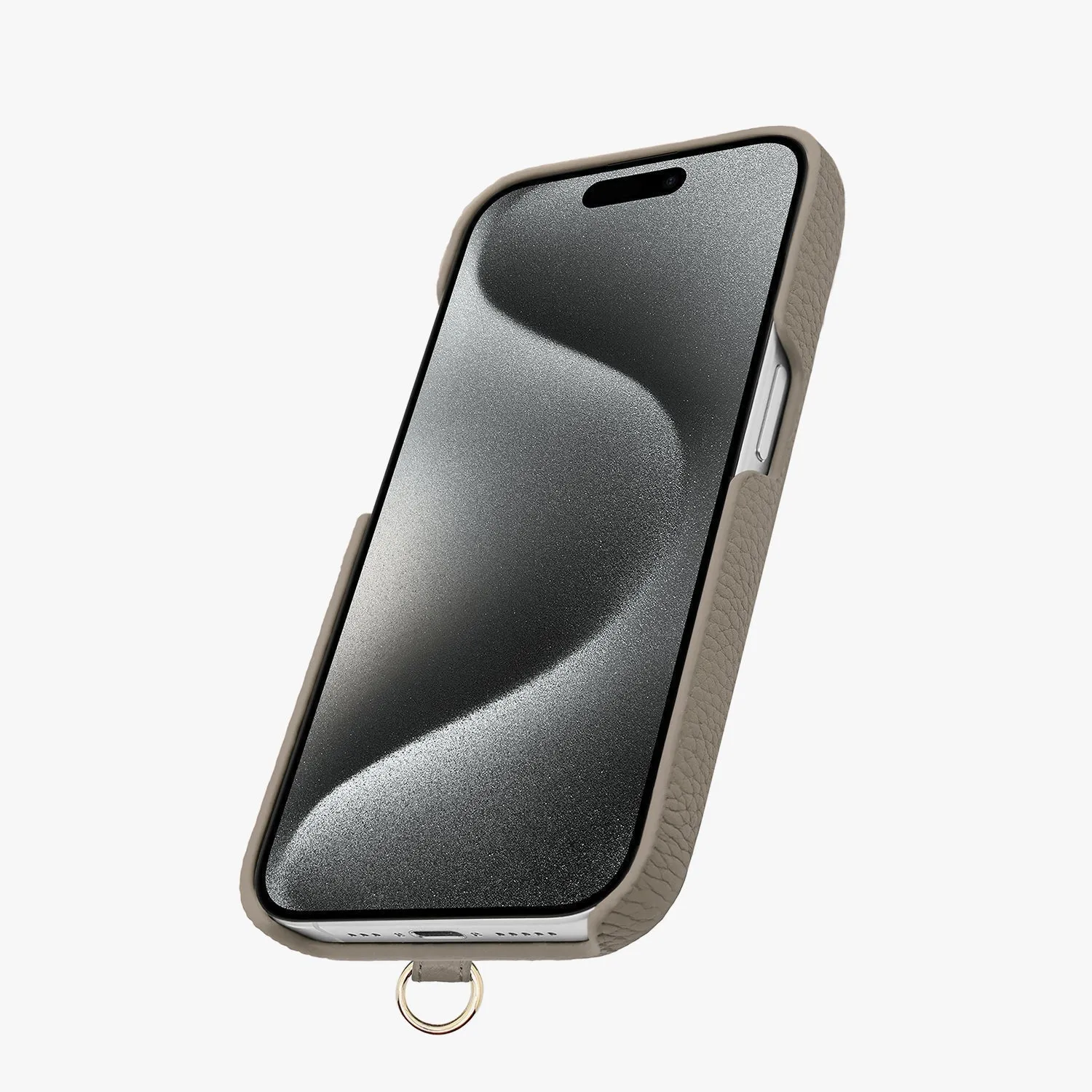 iPhone 12/12 Pro Leather Sling Card Case with Wrist Leather Strap
