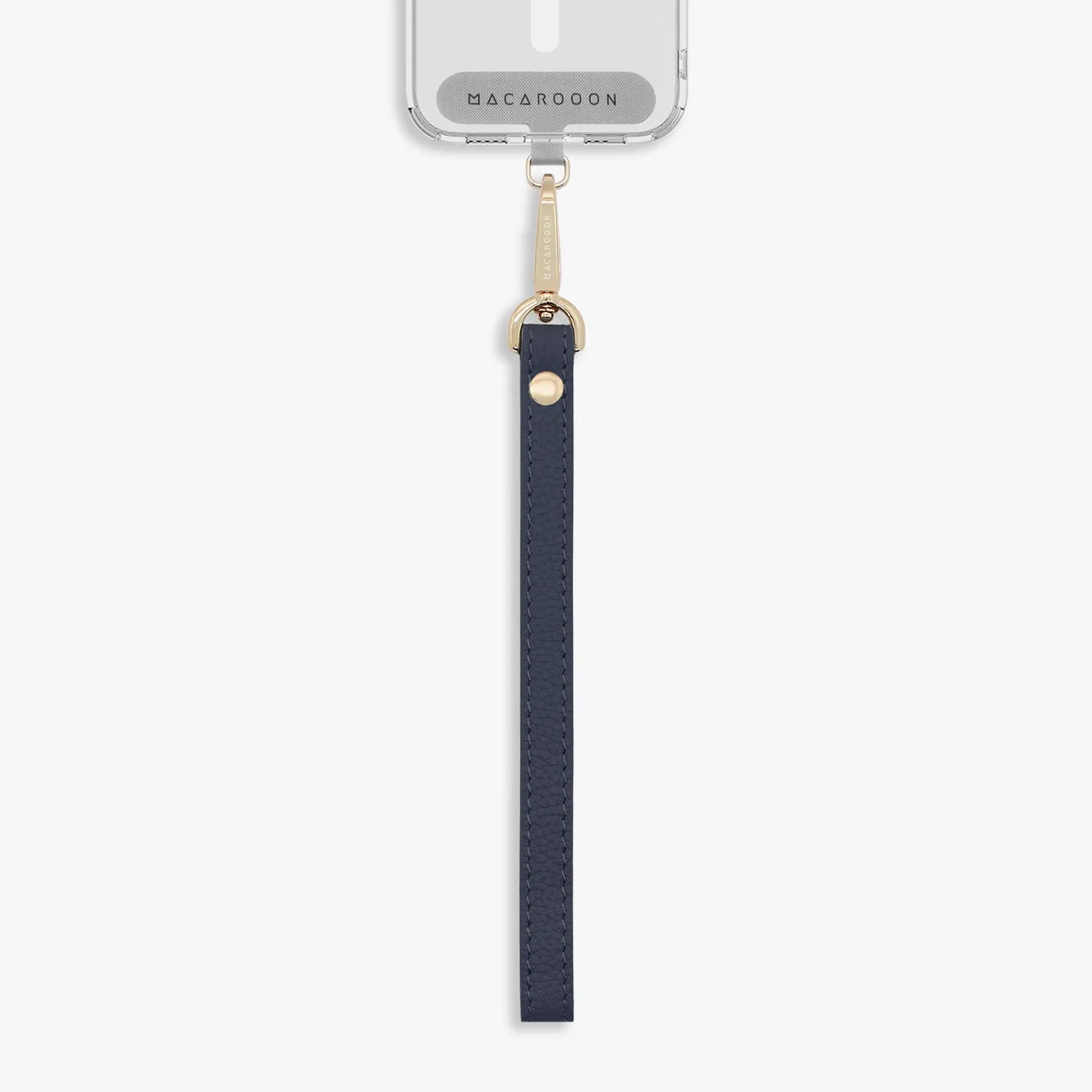 iPhone 13 Pro Max Clear Case with Wrist Leather Strap