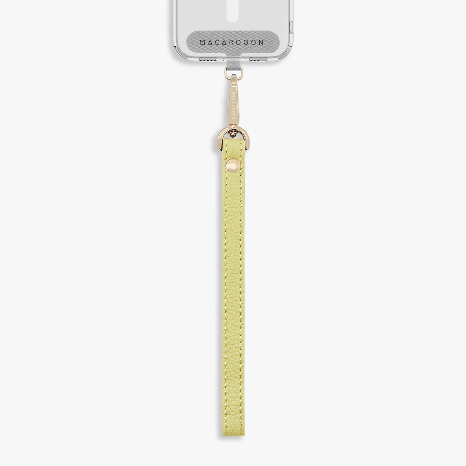 iPhone 13 Pro Max Clear Case with Wrist Leather Strap