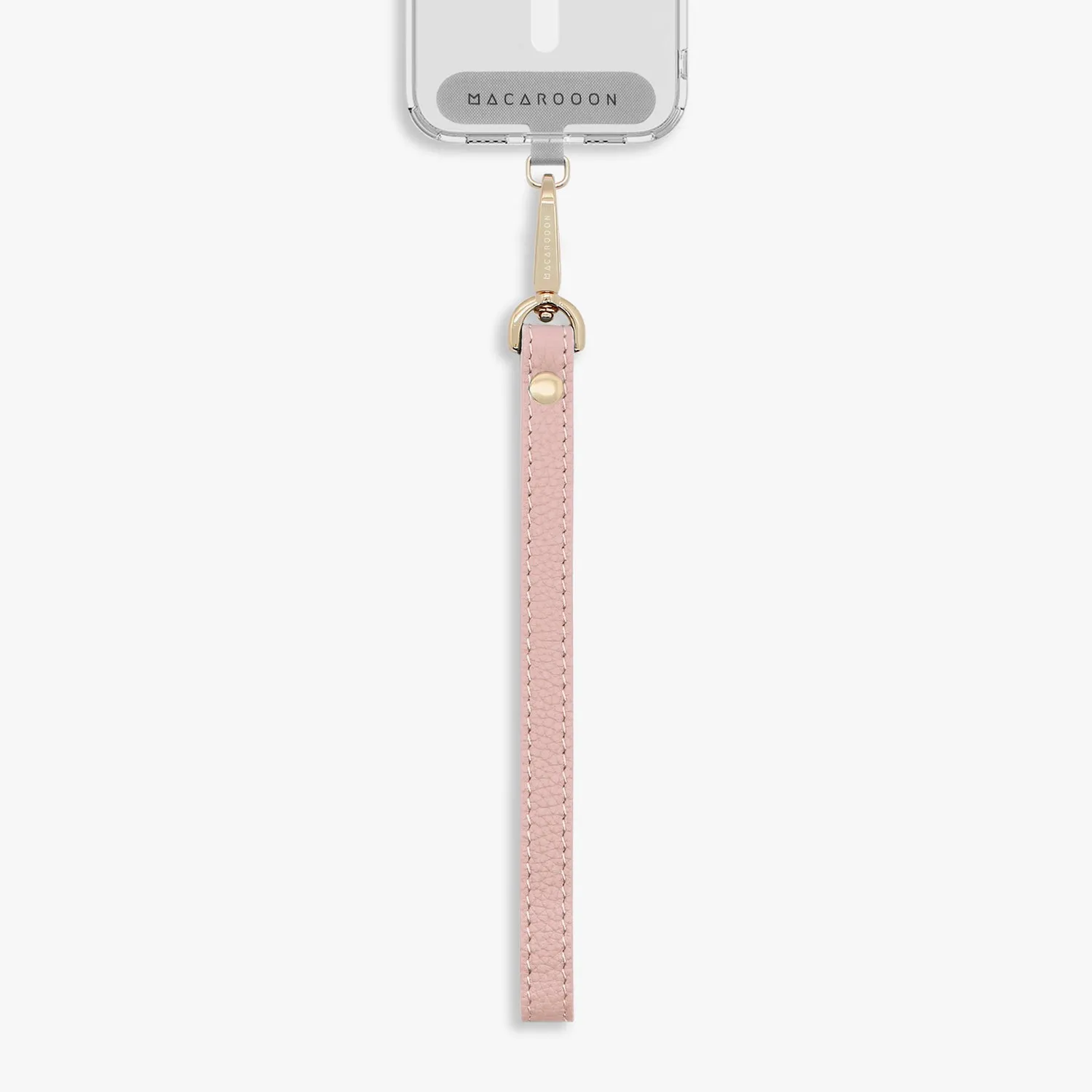 iPhone 13 Pro Max Clear Case with Wrist Leather Strap