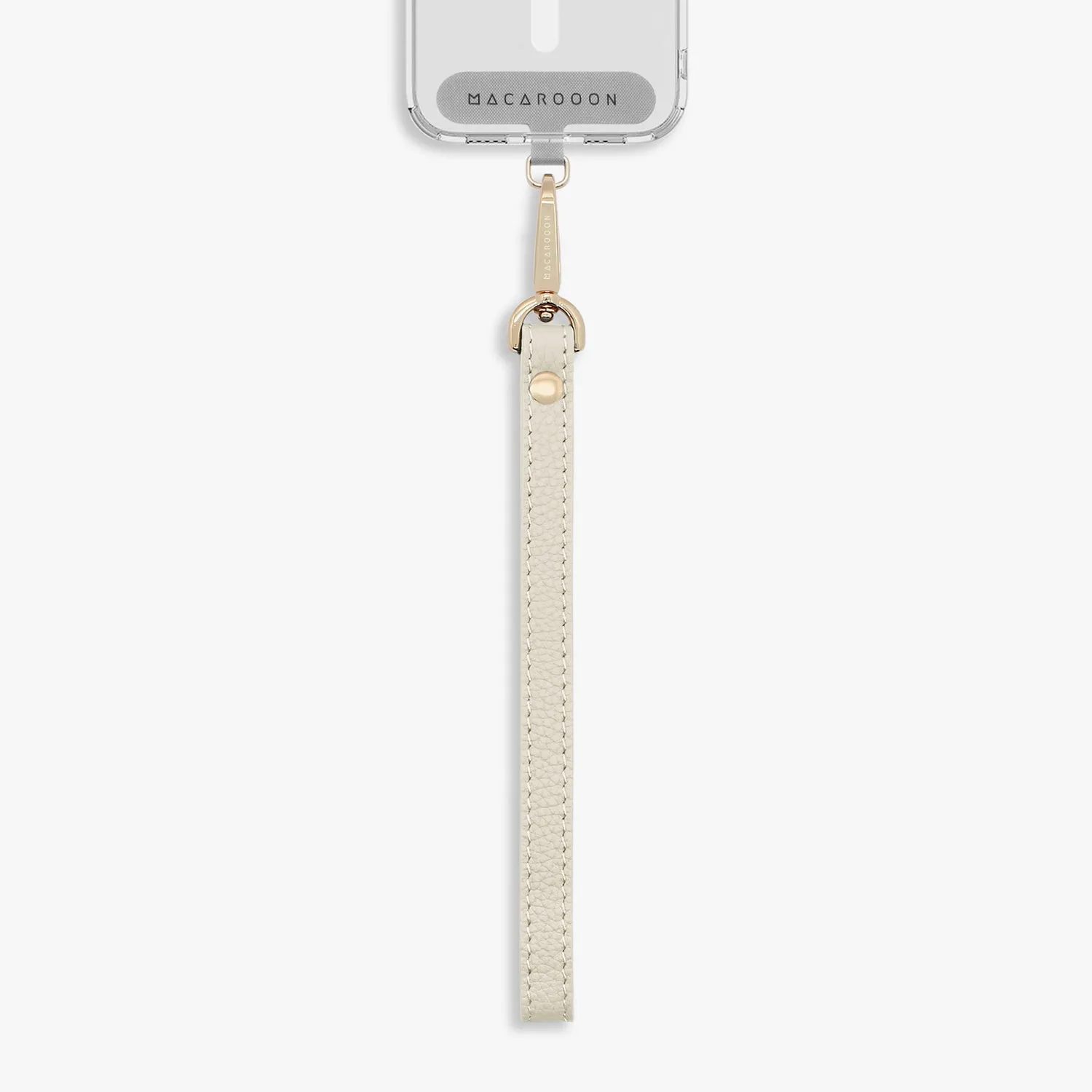 iPhone 13 Pro Max Clear Case with Wrist Leather Strap