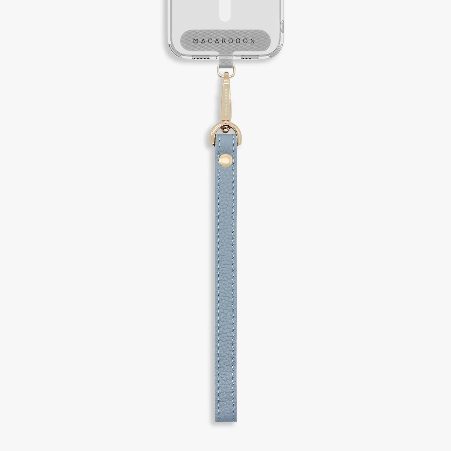 iPhone 16 Pro Max Clear Case with Wrist Leather Strap