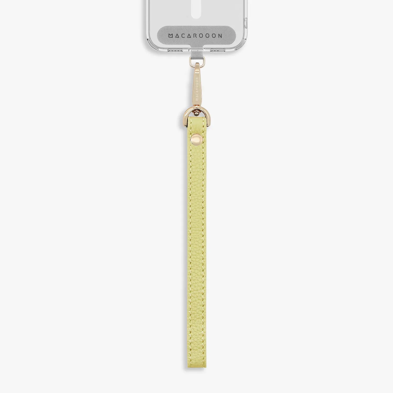 iPhone 16 Pro Max Clear Case with Wrist Leather Strap