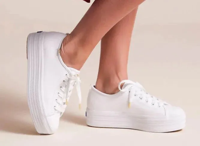 KEDS TRIPLE UP PLATFORM SNEAKER-WHITE