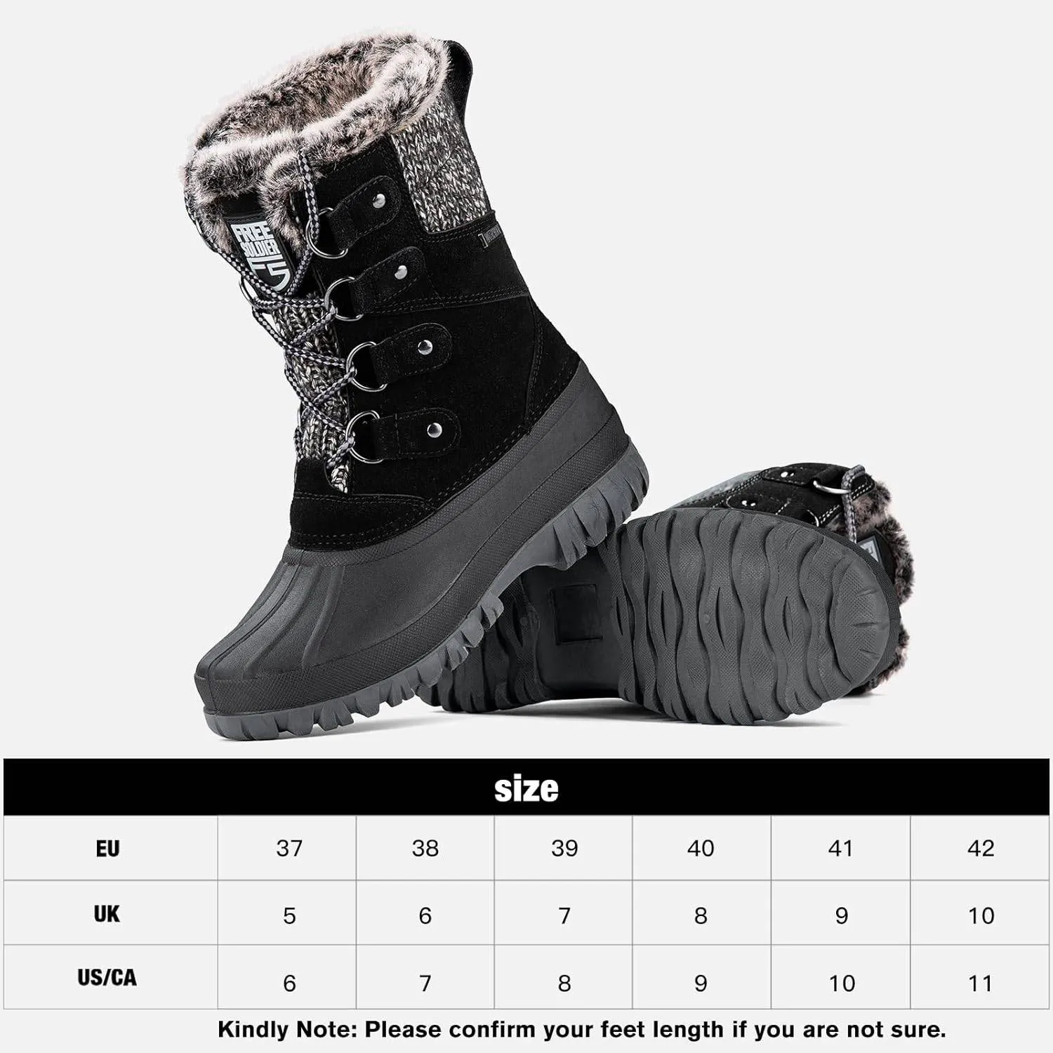 MARYJANE Women’s Waterproof Snow Hiking Boots