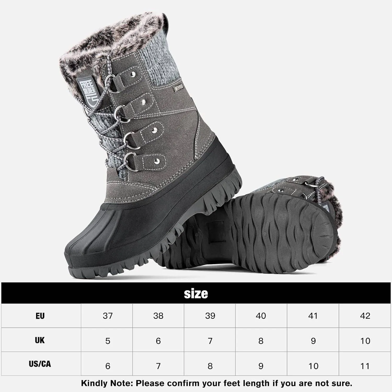 MARYJANE Women’s Waterproof Snow Hiking Boots