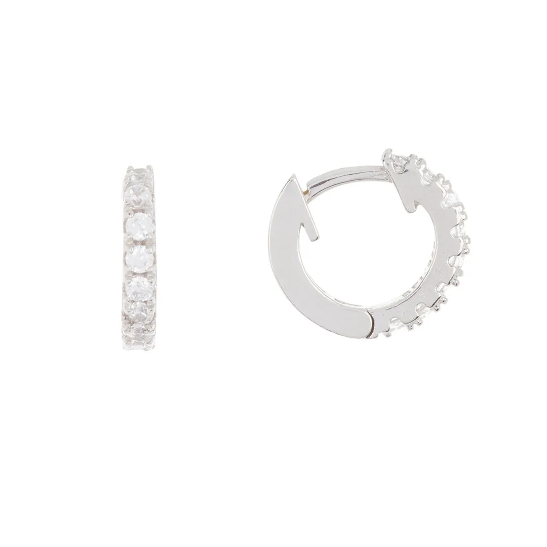 Mini Huggie Hoop Earrings silver gold