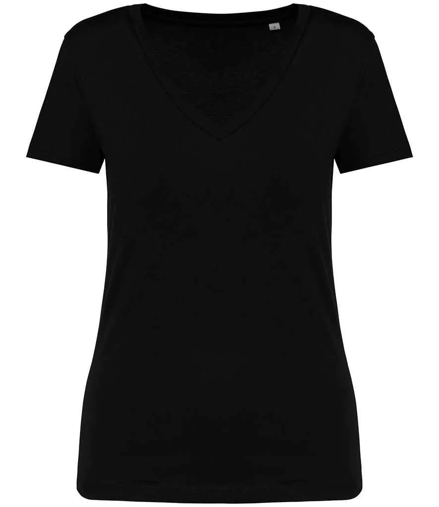 Native Spirit Women's Organic Cotton 155gsm V-Neck T-Shirt {NS334}
