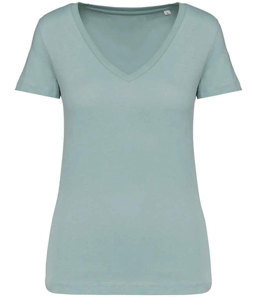 Native Spirit Women's Organic Cotton 155gsm V-Neck T-Shirt {NS334}