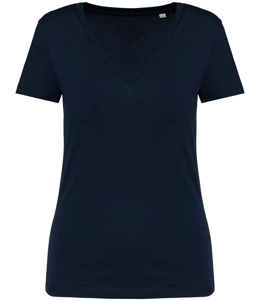 Native Spirit Women's Organic Cotton 155gsm V-Neck T-Shirt {NS334}