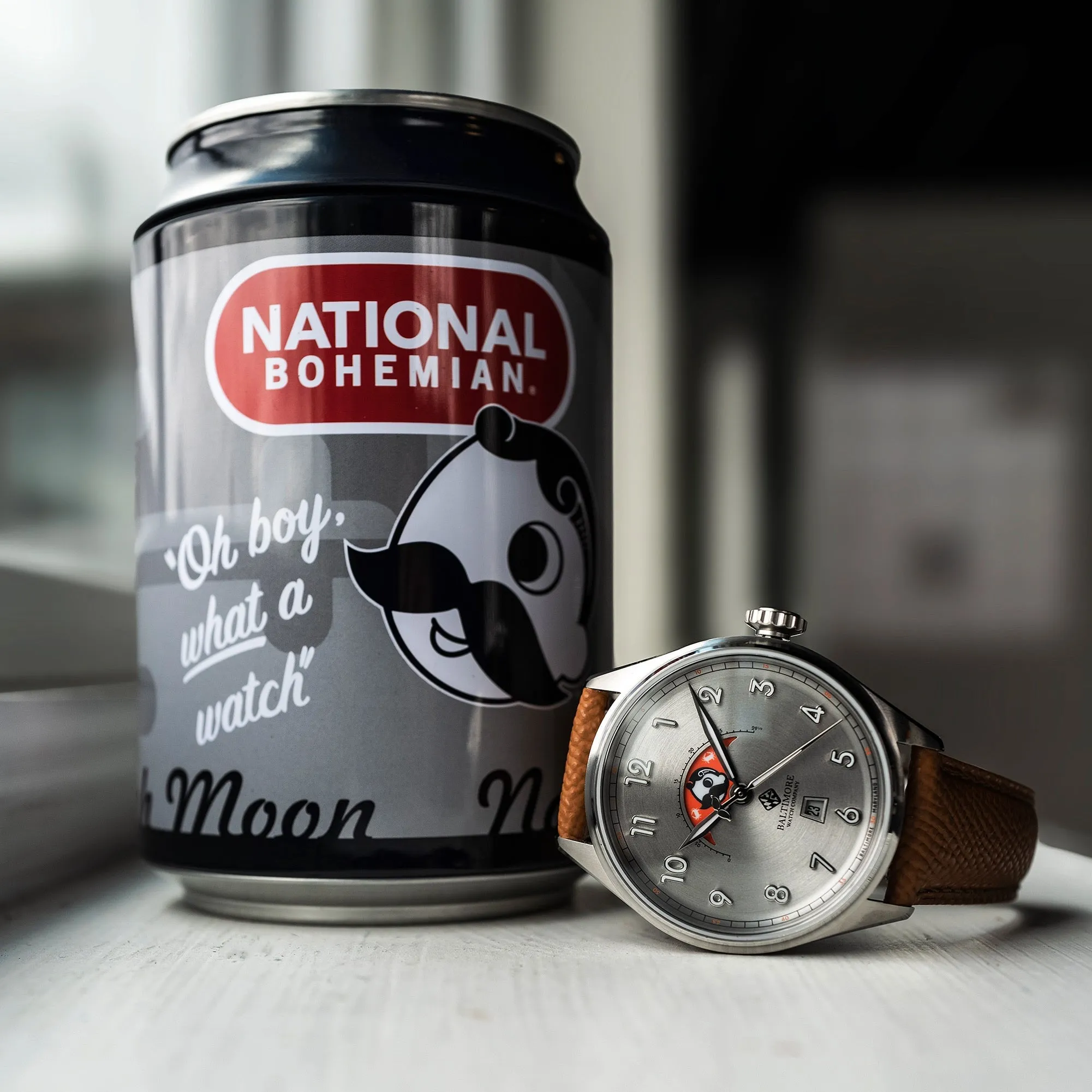 Natty Boh Moon - Vintage Silver