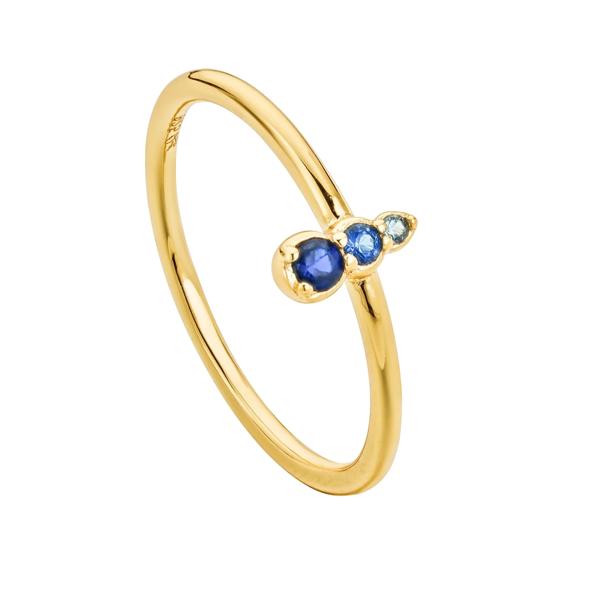 Niru CZ Gold Sapphire Ring
