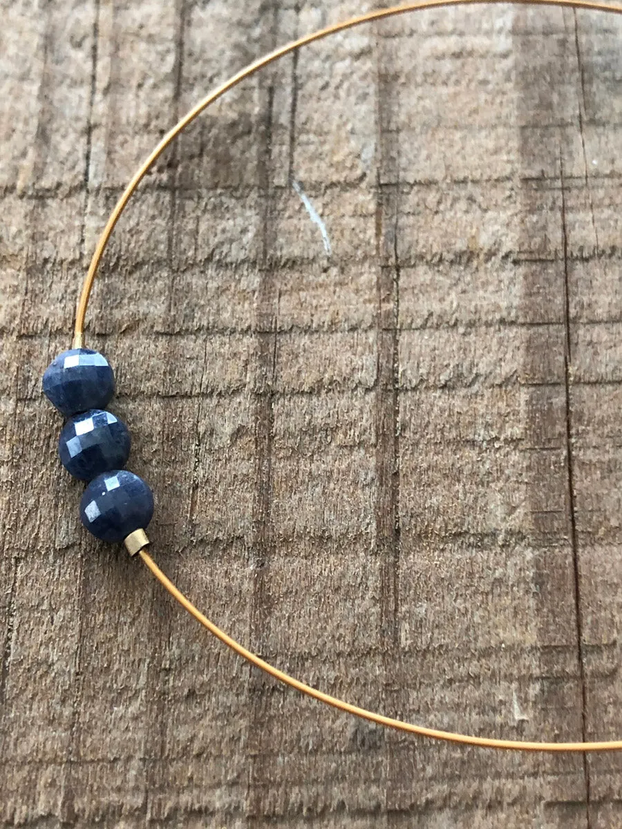 "Bonanza" Sapphire Gemstone Minimalist Bracelet