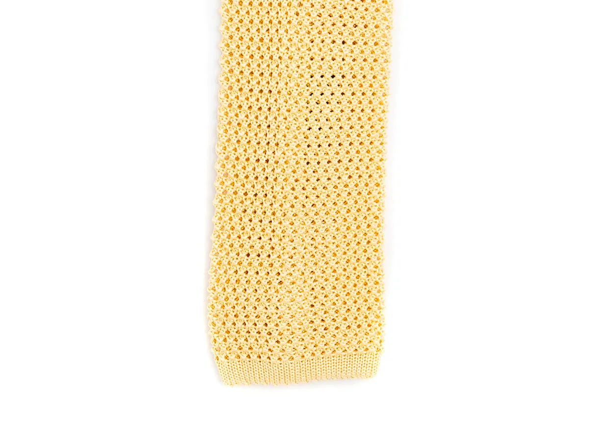 Silk Knit Tie Lemon