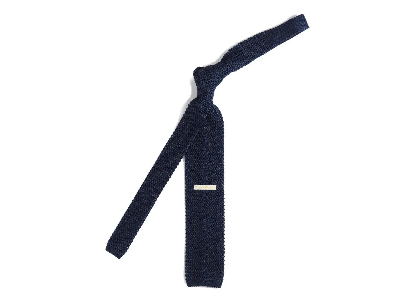 Silk Knit Tie Navy