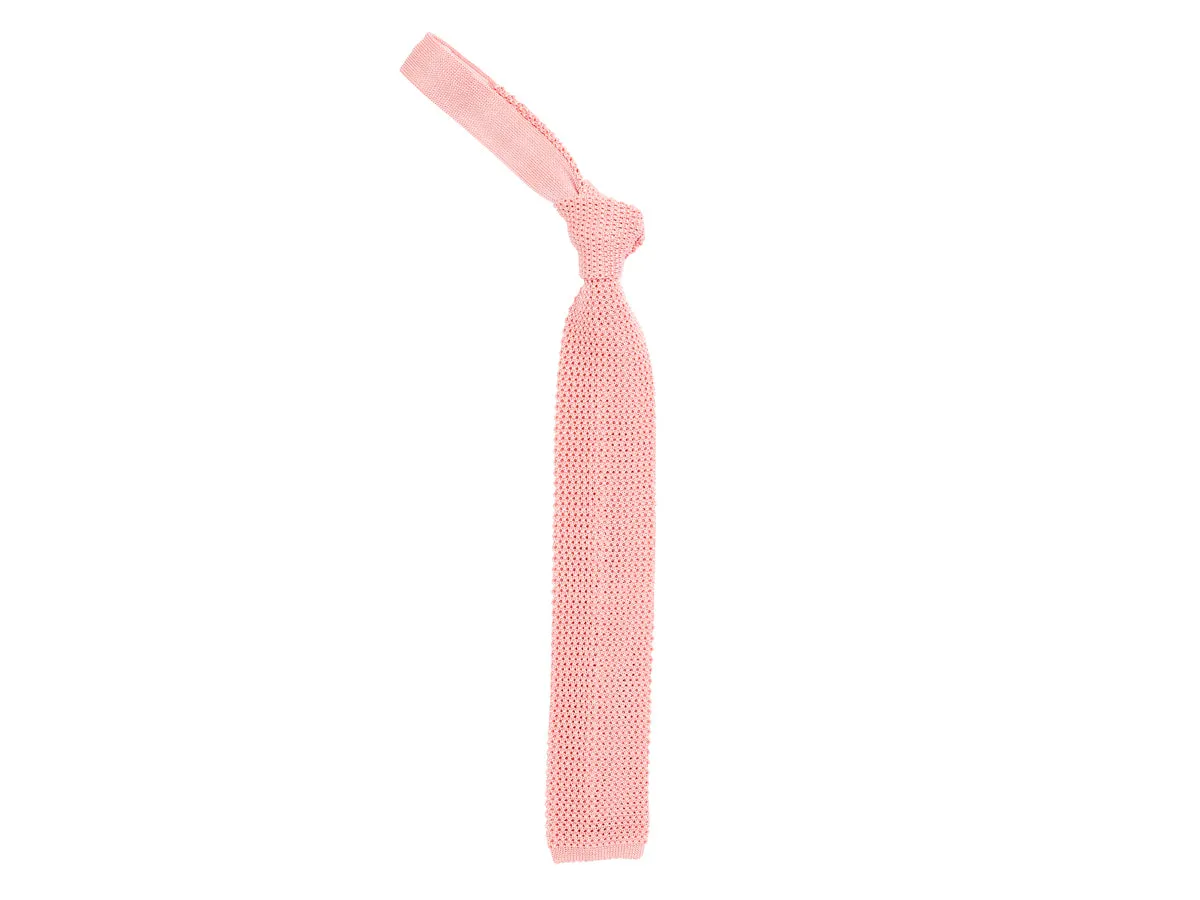 Silk Knit Tie Pink