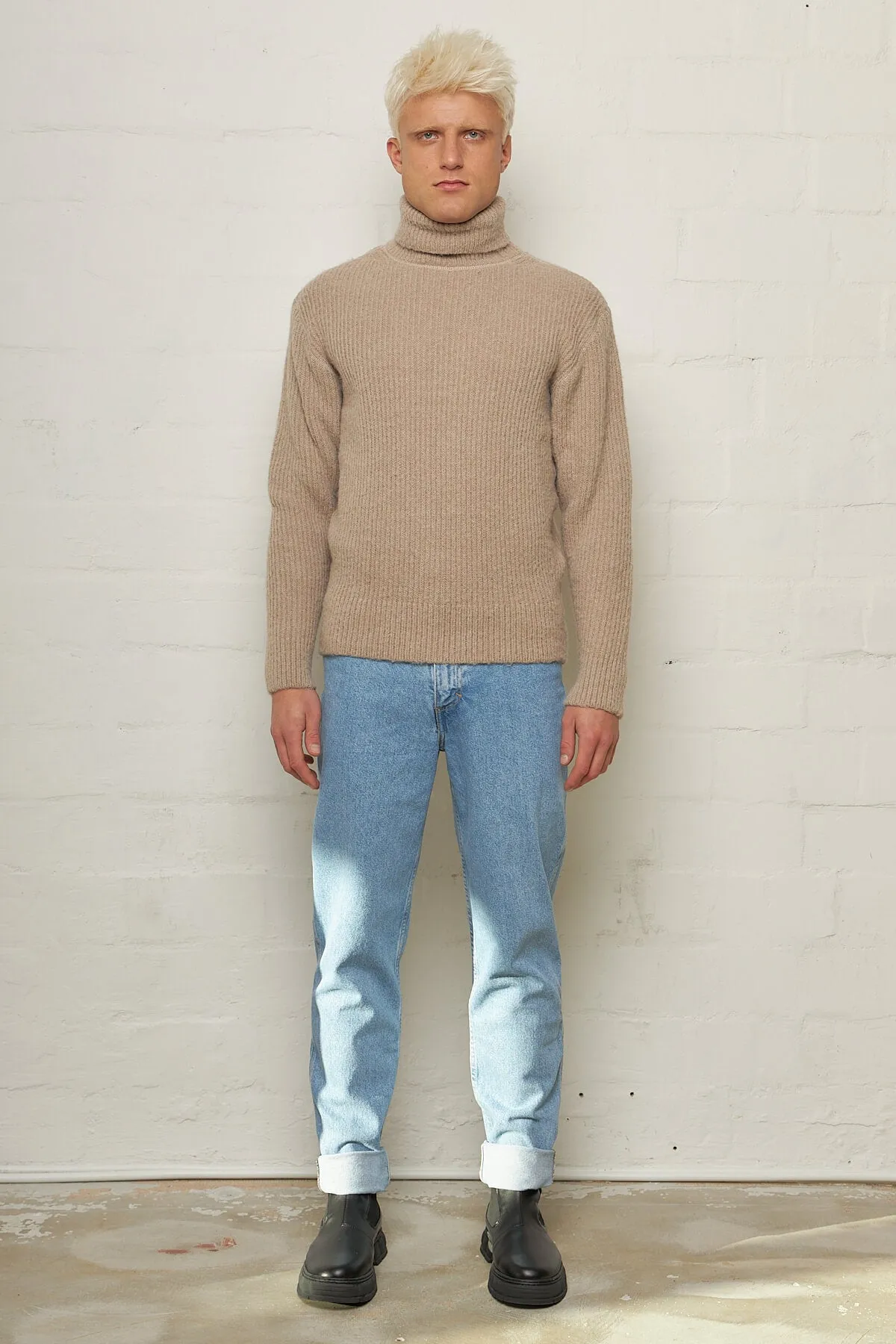 Submarine Rollneck Desert Snow Silk Wool