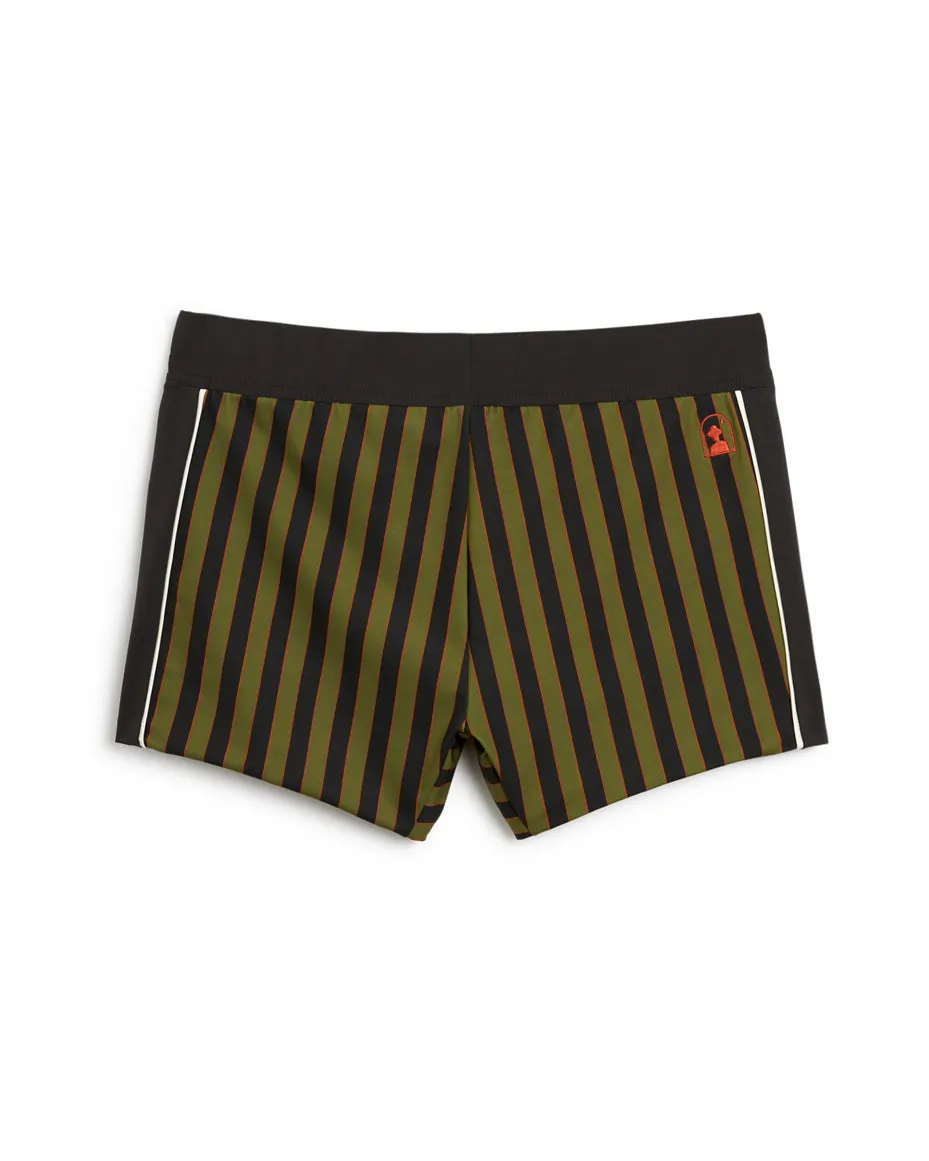 The Cassis Square Cut Swim Brief - Arbequina