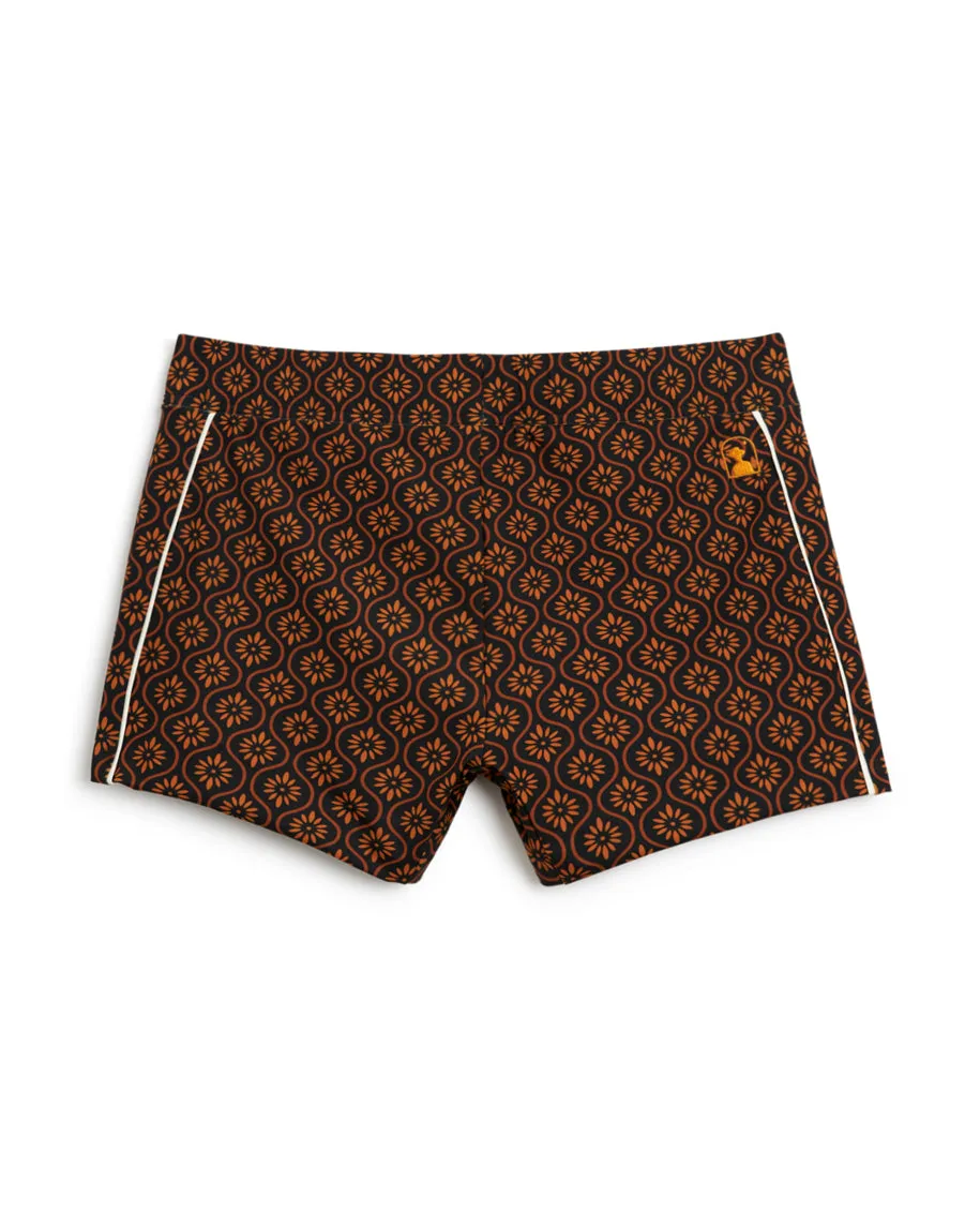 The Cassis Square Cut Swim Brief - Cacao