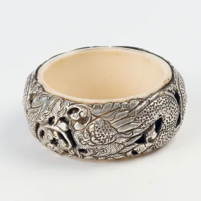 Tibetan Vintage Tribal Silver Dragon Bracelet