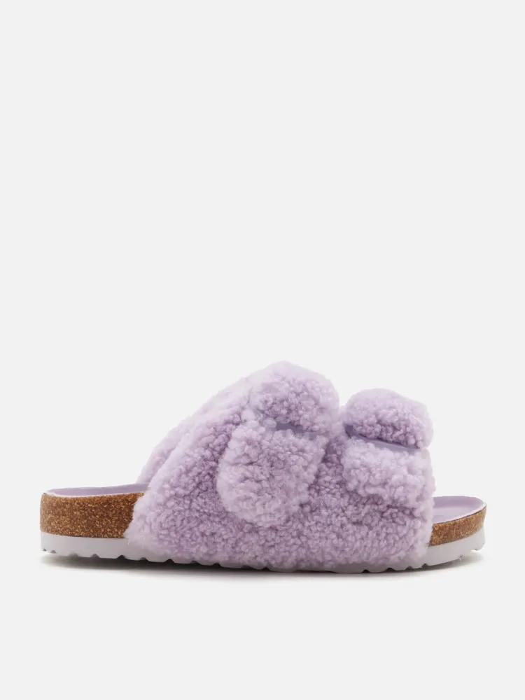 Winnie Buckle Detailed Wool Slides